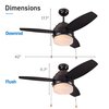 Commercial Cool 42 Ceiling Fan 3-Blade With Pull Chain And Light Kit CCF43P40